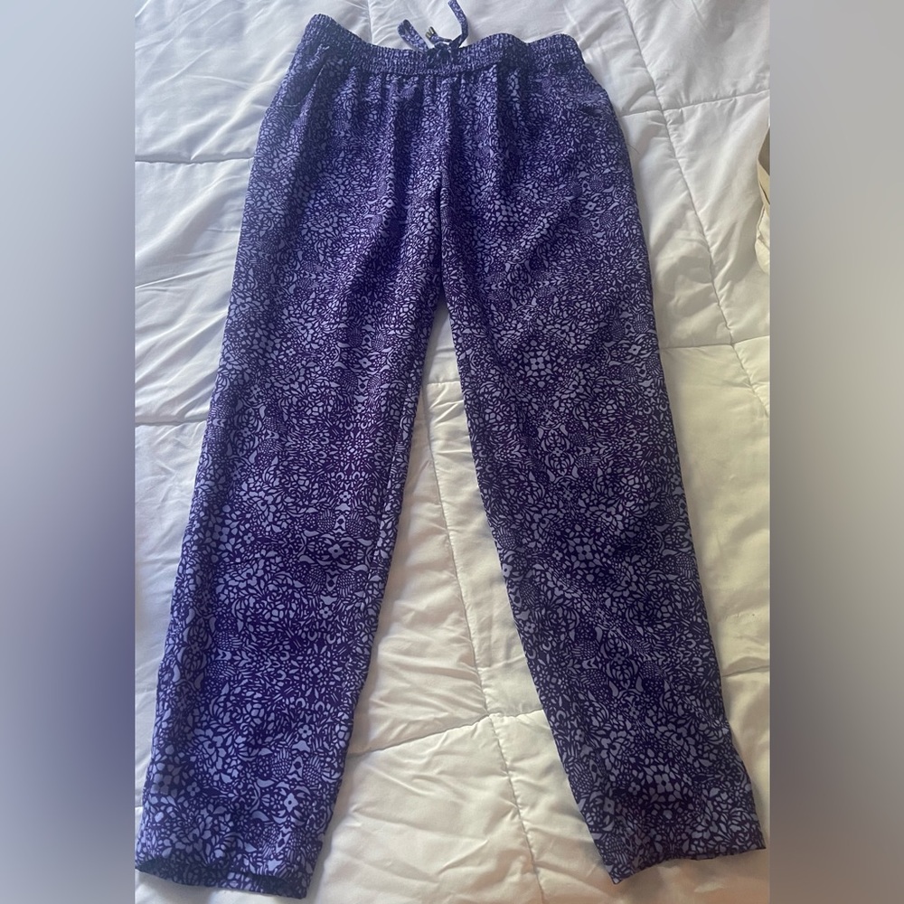 Coldwater Creek Purple Lounge Pants Natural Fit Size XS 4/6 Lightweight Pull On